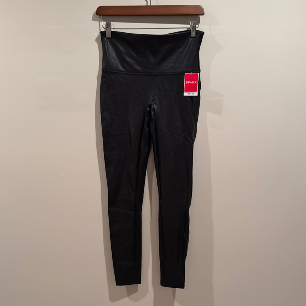 Spanx Black Faux Leather Leggings